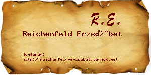 Reichenfeld Erzsébet névjegykártya